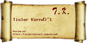 Tisler Kornél névjegykártya